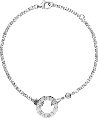 Bracelet <span class='lovefont'>A </span> Or gris, diamants