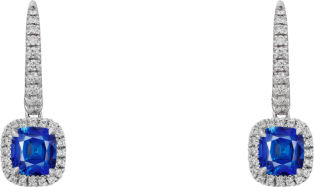 Boucles d'oreilles Cartier Destinée pierre de couleur Or gris, saphir, diamants