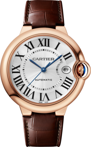 Reloj Ballon Bleu de Cartier 40 mm, movimiento automático, oro rosa, piel
