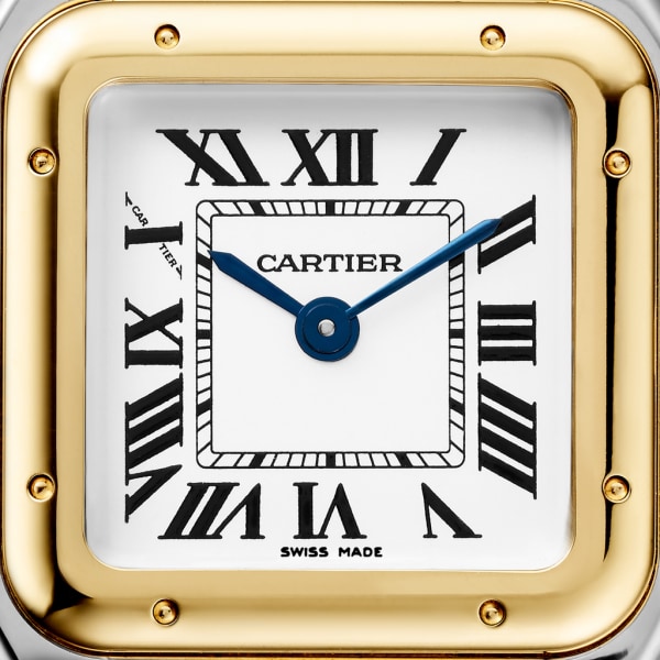 Reloj Panthère de Cartier Tamaño pequeño, movimiento de cuarzo, oro amarillo, acero