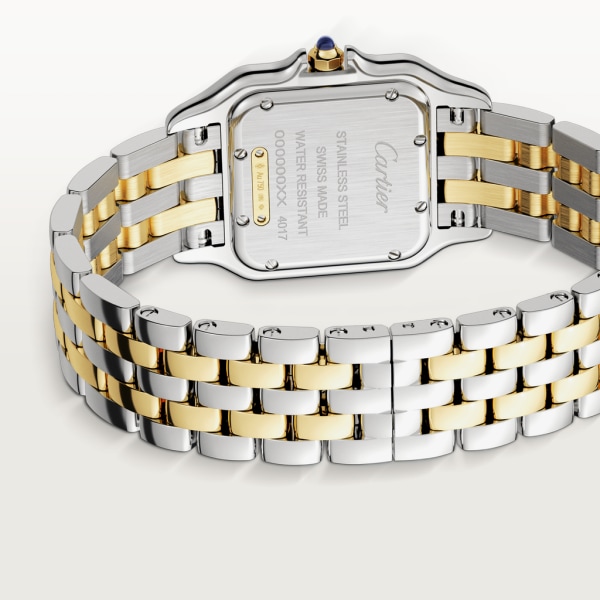 Reloj Panthère de Cartier Tamaño mediano, movimiento de cuarzo, oro amarillo, acero