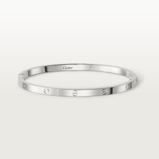 Bracelet <span class='lovefont'>A </span>, petit modèle Or gris