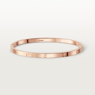 Bracelet <span class='lovefont'>A </span>, petit modèle Or rose