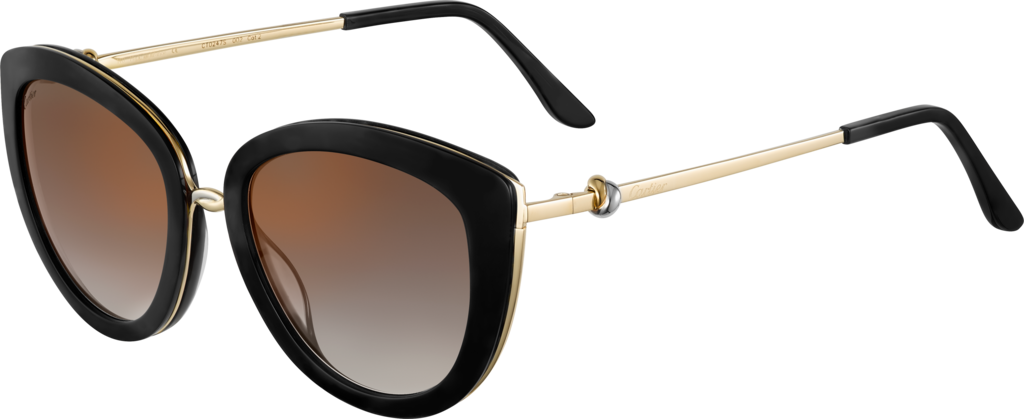 Trinity sunglassesBlack composite, graduated grey lenses with golden flash