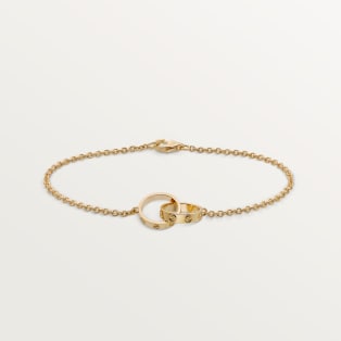 Pulsera <span class='lovefont'>A </span>, en cadena Oro amarillo