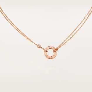 <span class='lovefont'>A </span> Anhänger mit zwei Diamanten Roségold, Diamanten