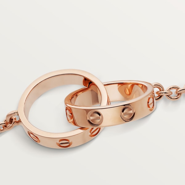 Love bracelet, on chain Rose gold