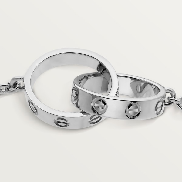 Love bracelet, on chain White gold