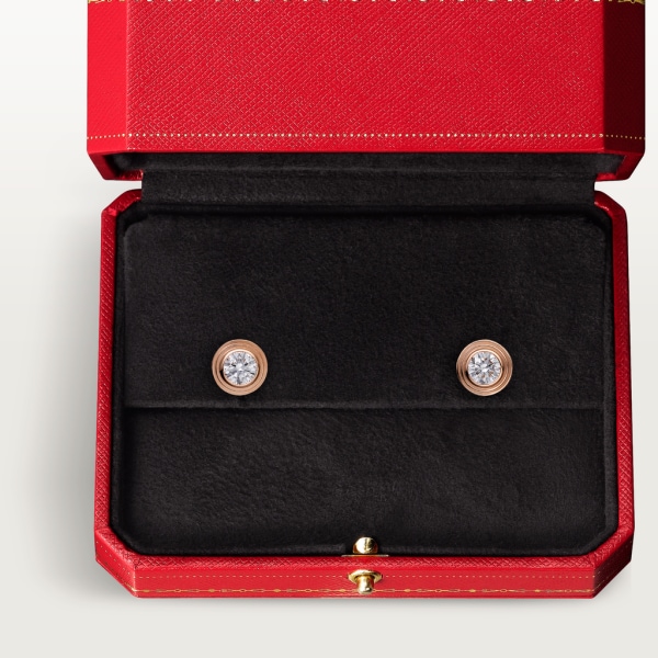 Cartier d'Amour earrings XS Rose gold, diamonds