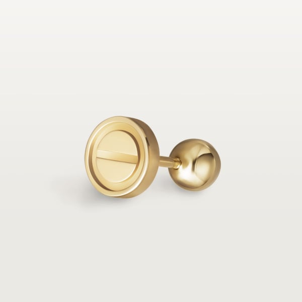 Love stud earring Yellow gold