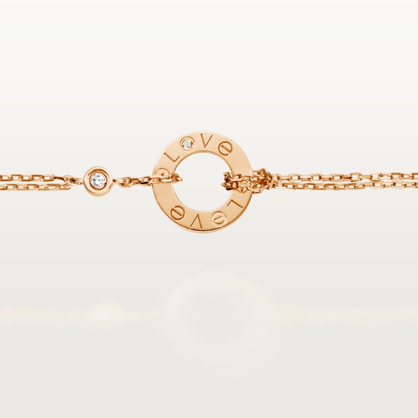 Love bracelet Rose gold, diamonds