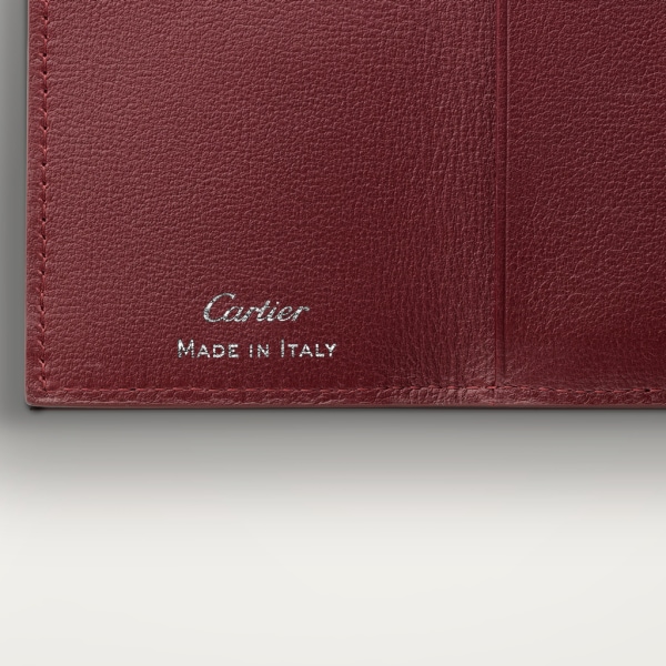 Must de Cartier Schlüsseletui für sechs Schlüssel Schwarzes Kalbsleder, Edelstahl-Finish