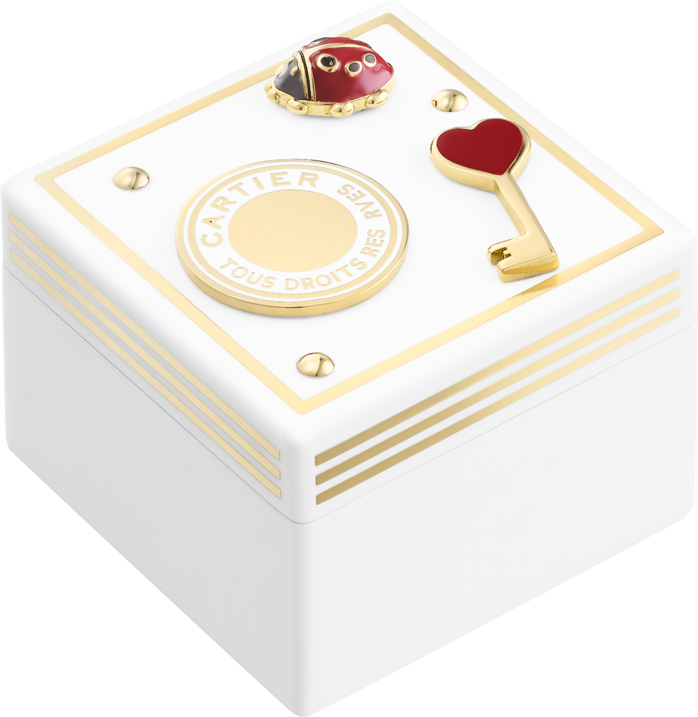 Diabolo de Cartier box, small modelLacquered wood and lacquered gold-finish metal