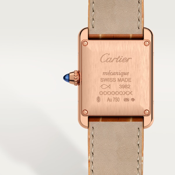 Tank Louis Cartier watch Small model, hand-wound mechanical movement, rose gold