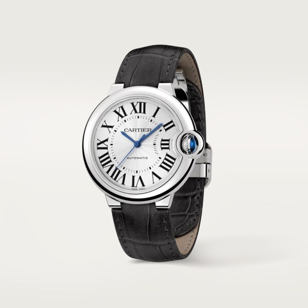 Reloj Ballon Bleu de Cartier 36 mm, movimiento automático, acero, piel