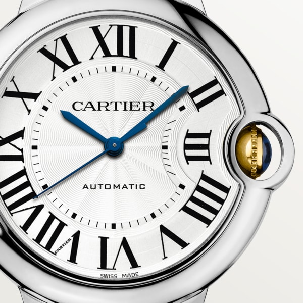 Ballon Bleu de Cartier 36 mm, mechanisches Uhrwerk mit Automatikaufzug, Gelbgold, Edelstahl