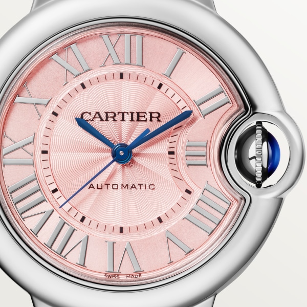Ballon Bleu de Cartier watch 33mm, automatic movement, steel