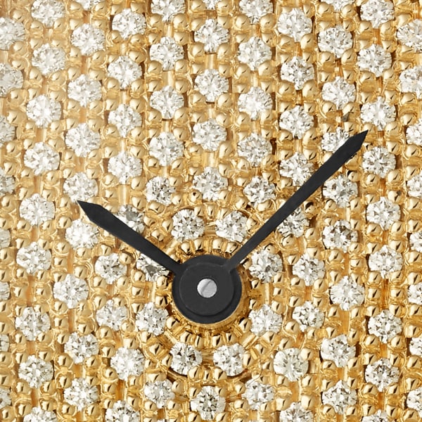 Reloj Cartier Libre Tamaño mediano, movimiento mecánico de cuerda manual, oro amarillo, diamantes, zafiros amarillos, espinelas negras