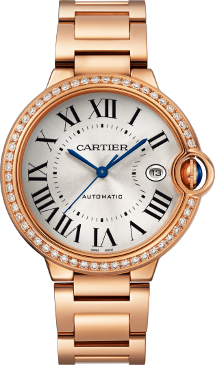 Ballon Bleu de Cartier watch 40mm, automatic movement, rose gold, diamonds