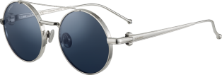Gafas de sol Pasha de Cartier Titanio acabado platino liso, lentes azules