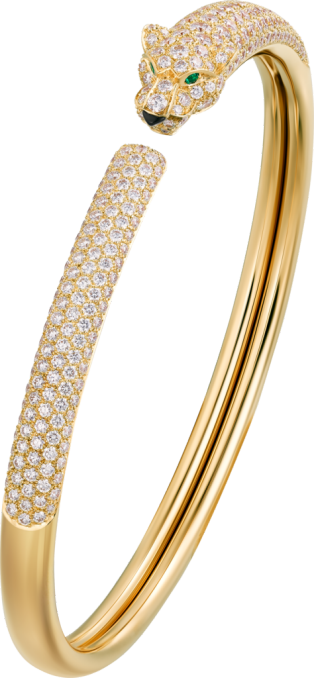 Panthère de Cartier bracelet Yellow gold, onyx, emeralds, diamonds