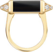 Les Berlingots de Cartier ring Yellow gold, onyx, diamond