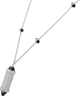 Les Berlingots de Cartier necklace large model White gold, onyx, diamond