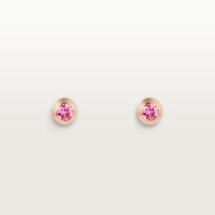 Boucles d'oreilles Cartier d'Amour Or rose, saphirs roses