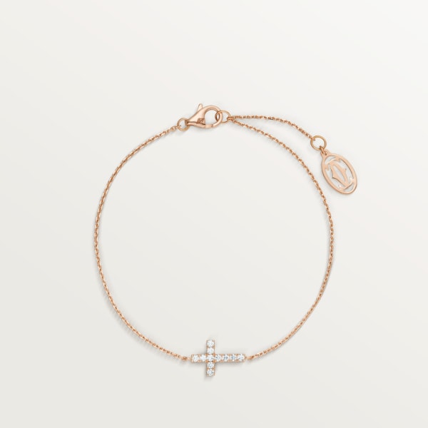Symbols bracelet Rose gold, diamonds