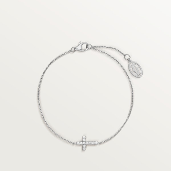 Bracelet Symboles Or gris, diamants