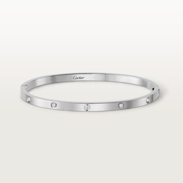 Bracelet Love, petit modèle, 10 diamants Or gris, diamants