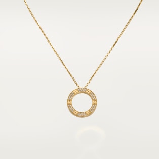 CRB7058400 LOVE necklace diamond paved Yellow gold diamonds Cartier