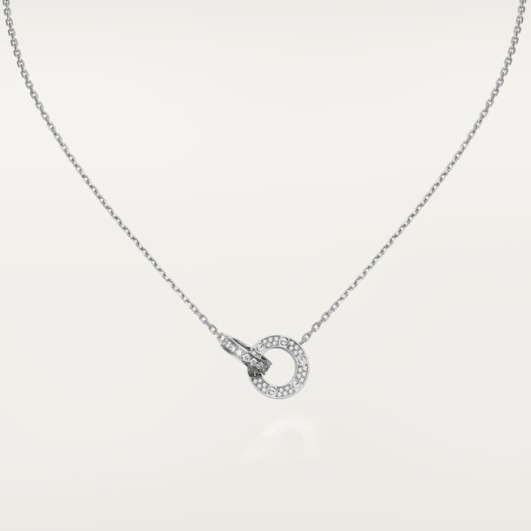 Love necklace, diamond-paved White gold, diamonds
