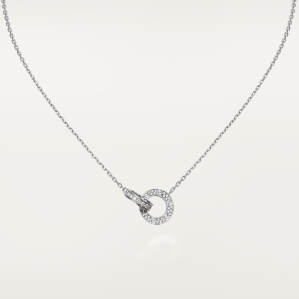 Love necklace, paved White gold, diamonds