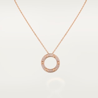 Colgante <span class='lovefont'>A </span>, pavé Oro rosa, diamantes