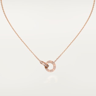 Colgante <span class='lovefont'>A </span>, pavé Oro rosa, diamantes