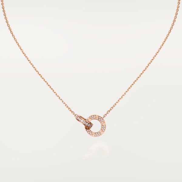 Colgante Love, pavé Oro rosa, diamantes