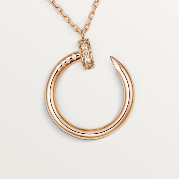 Juste un Clou necklace, paved  Rose gold, diamonds