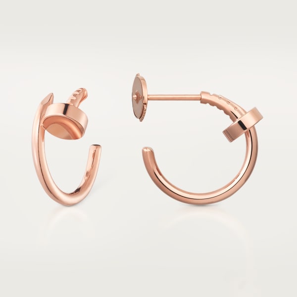 Juste un Clou hoop earrings, small model Rose gold