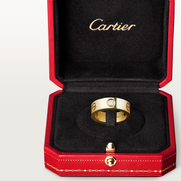 CRB4032400 LOVE ring classic model 3 diamonds Yellow gold diamonds Cartier