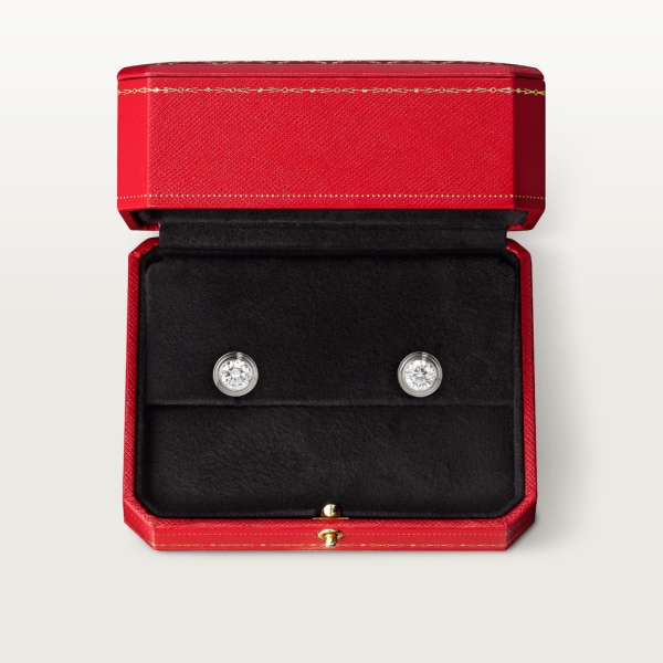 Cartier d'Amour earrings, medium model White gold, diamonds