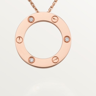 <span class='lovefont'>A </span> Anhänger mit drei Diamanten Roségold, Diamanten