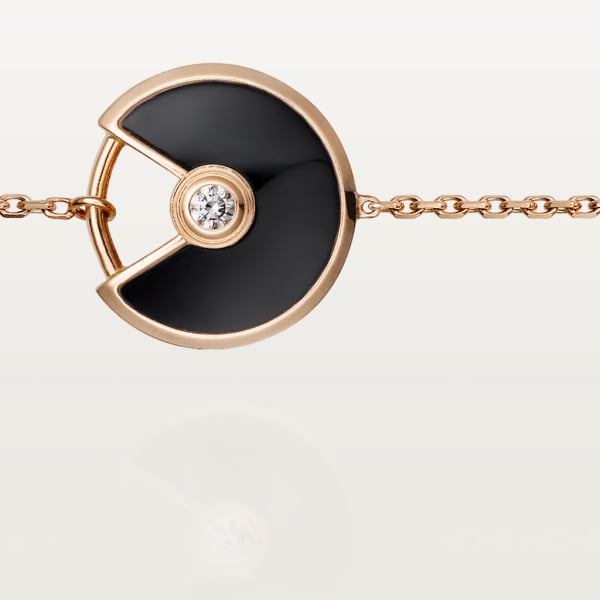 Amulette de Cartier bracelet, XS model Rose gold, diamond, onyx
