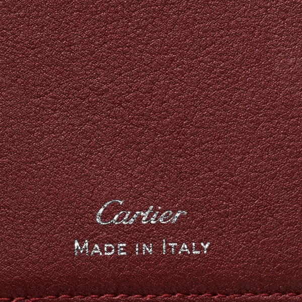 Must de Cartier Etui für vier Kreditkarten Schwarzes Kalbsleder, Edelstahl-Finish