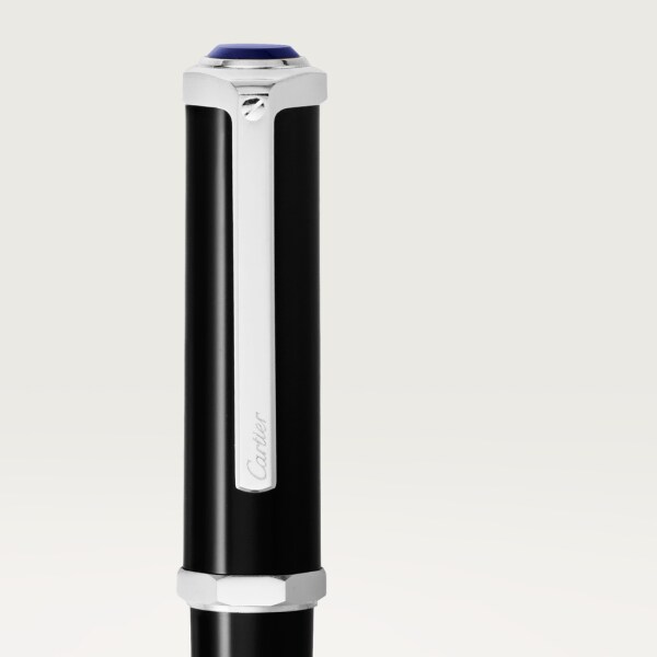 Santos-Dumont rollerball pen Santos-Dumont ballpoint pen. Black composite, palladium-finish hardware. Dimensions: 134x19 mm
