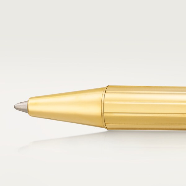 Santos de Cartier ballpoint pen Small model, engraved metal, gold finish
