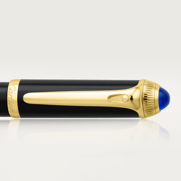 R de Cartier pen Black composite, yellow golden-finish details