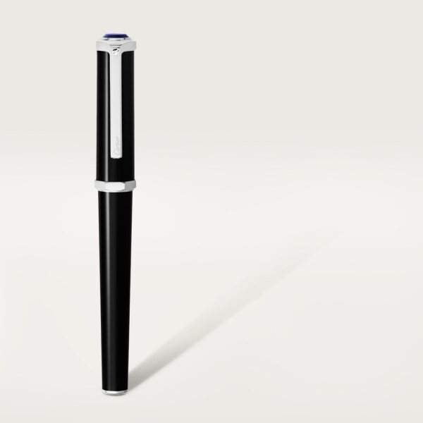Santos-Dumont rollerball pen Santos-Dumont ballpoint pen. Black composite, palladium-finish hardware. Dimensions: 134x19 mm