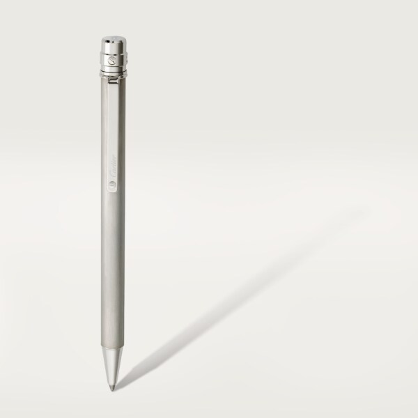 Santos de Cartier ballpoint pen Small model, steel lacquer, palladium finish