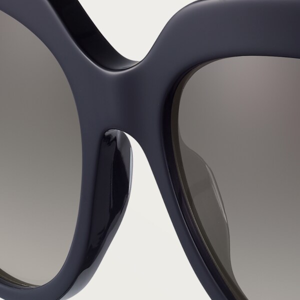 Gafas de sol Panthère de Cartier Acetato negro y lentes gris degradado